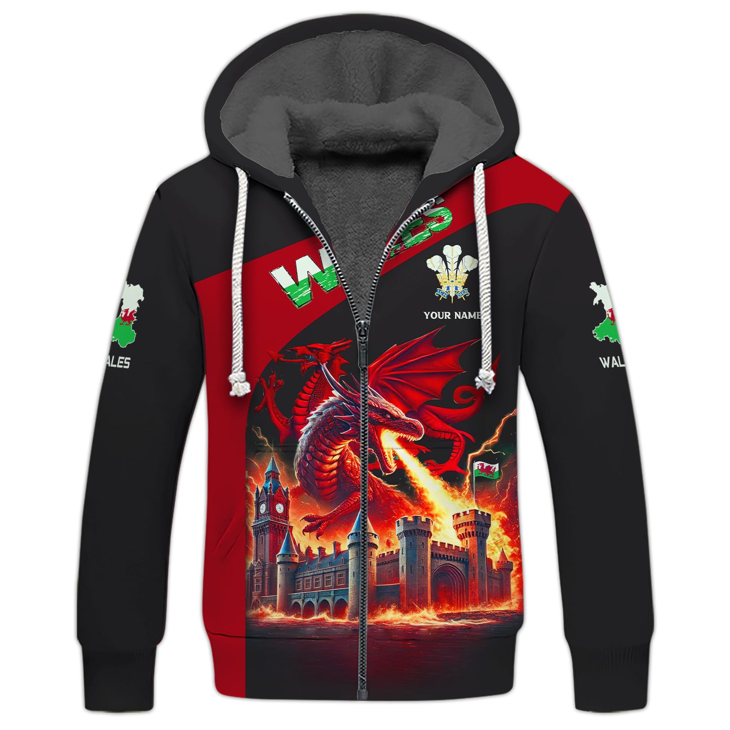 The Sacred Dragon Fire Of Wales Custom T-Shirts Gif For Welsh Lovers