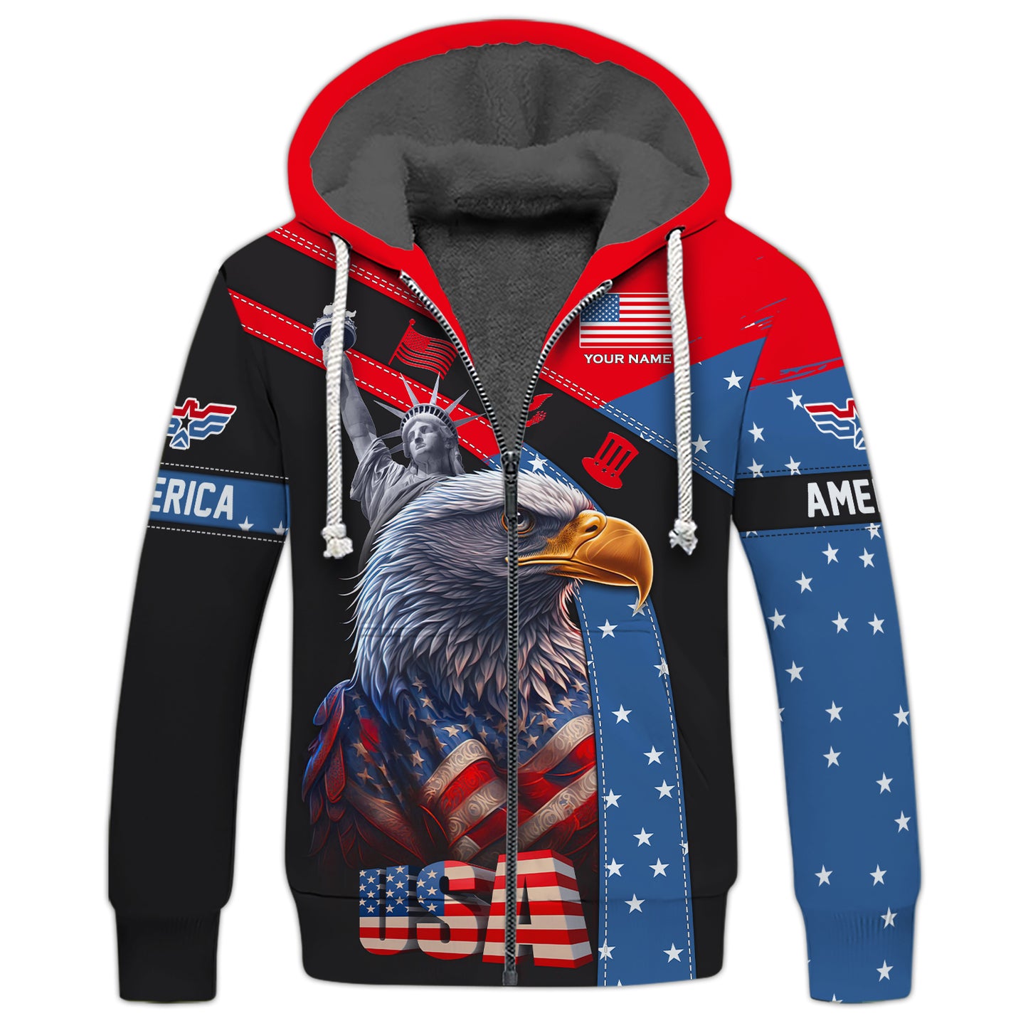 T-shirts personnalisés américains American Eagle 3D Shirts Cadeau pour les amoureux américains