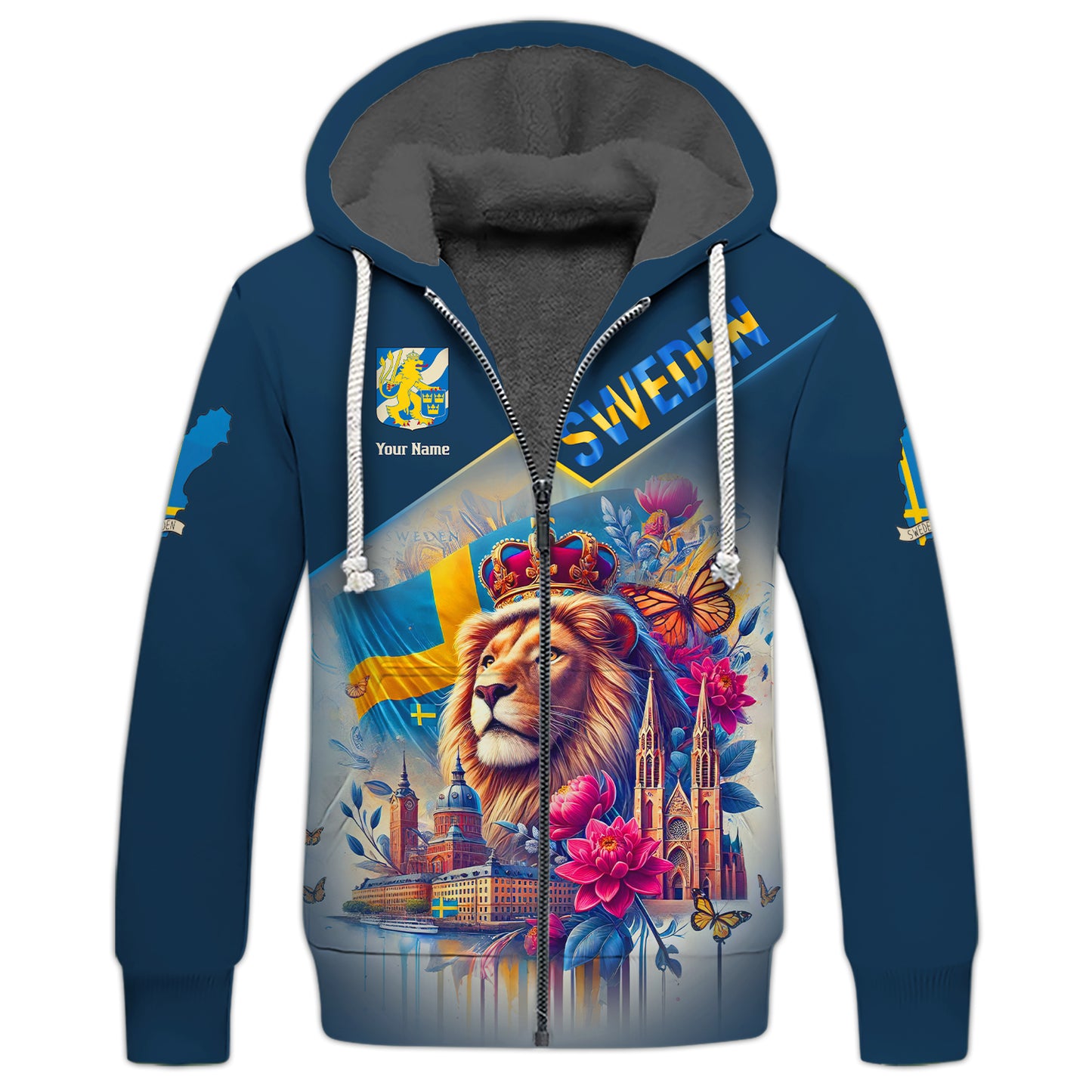 Personalized Sweden Lion Shirt - Show Your Swedish Pride in Style