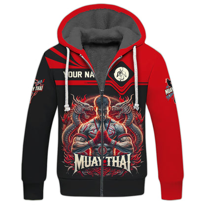 T-shirt personnalisé avec nom de combattant de dragon de Muay Thai Cadeau personnalisé avec nom pour les amateurs de Muay Thai