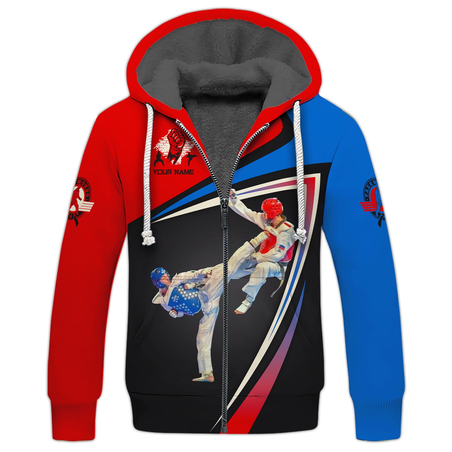 T-shirt de taekwondo avec nom personnalisé Cadeau de nom personnalisé pour les amateurs de taekwondo