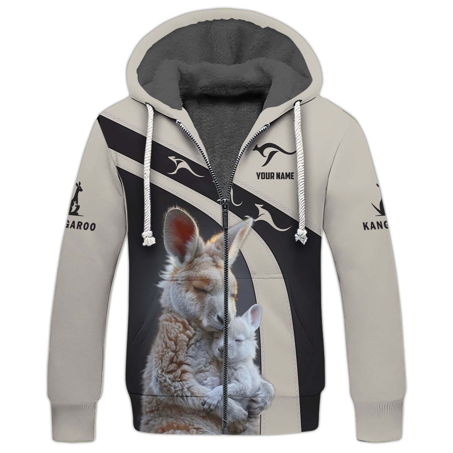 3D Full Print Kangaroo Themed T-Shirt Personalized Name Gift For Kangaroo Lovers