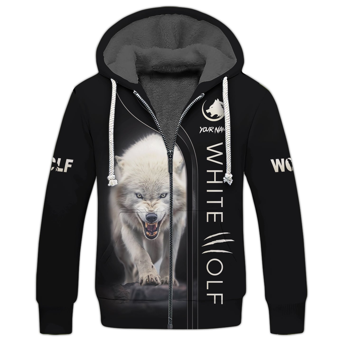 Ferocious White Wolf Custom 3D T-Shirt Gift For Wolves Lovers