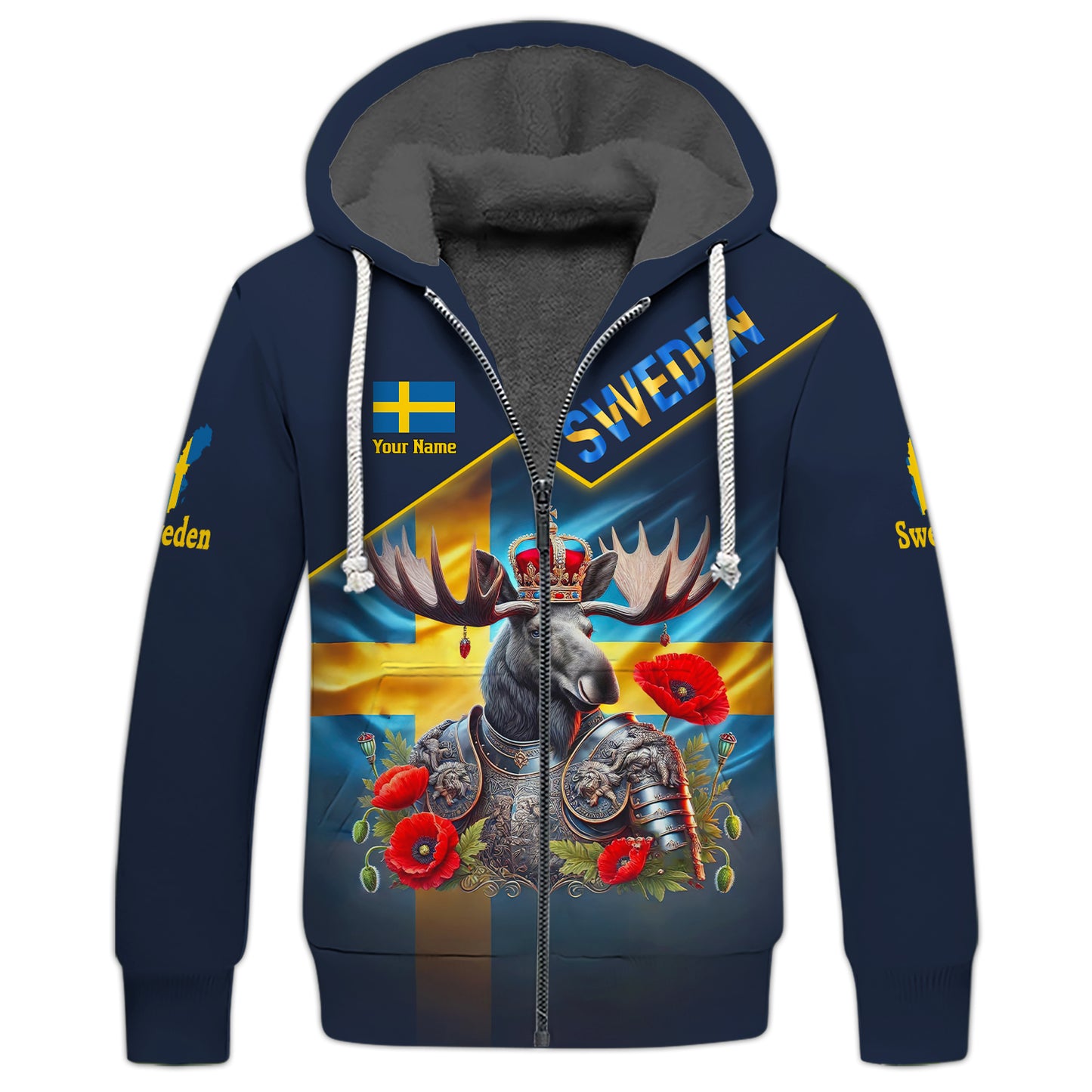 The Knight Elk Of Sweden Custom 3D T-Shirts Gift For Swede Lovers