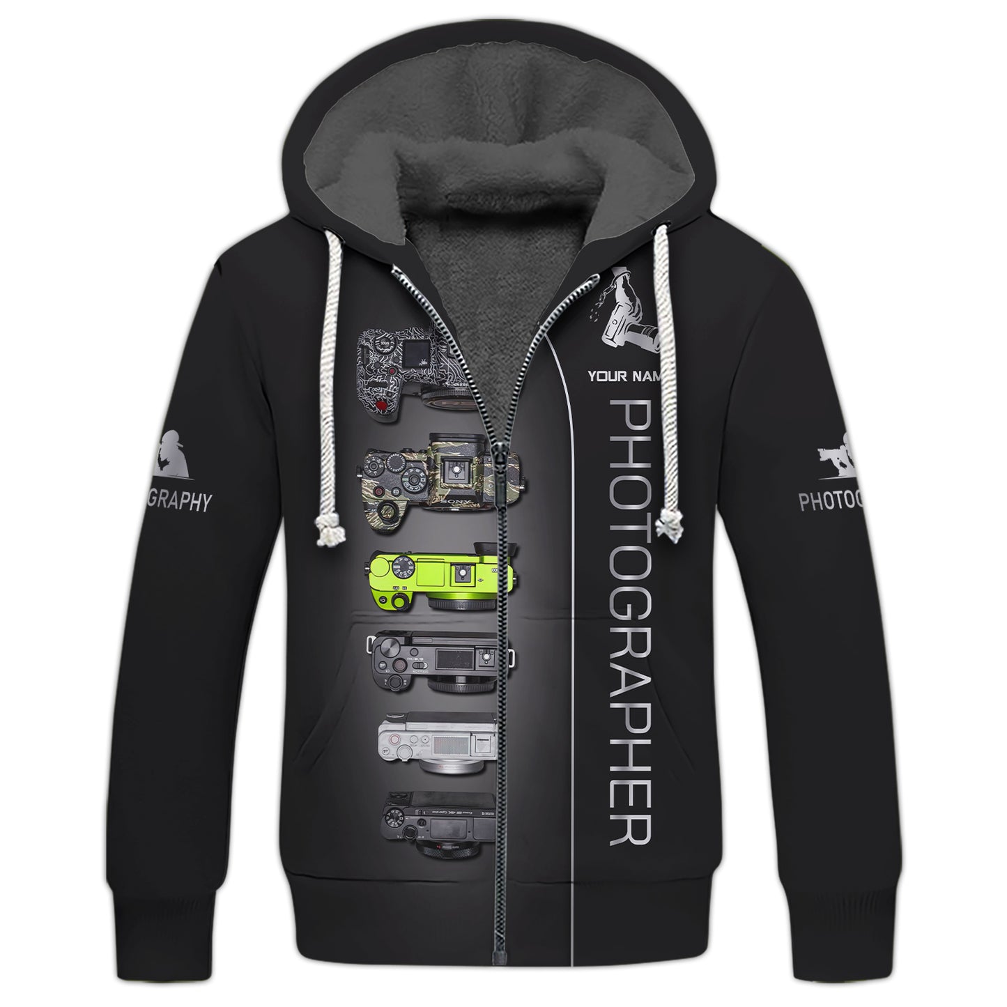 Personalized Photographer T-Shirt - Custom Name for Camera Lovers