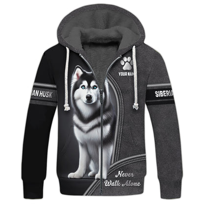 Camiseta con nombre personalizado de montaña bernesa, regalo Never Walk Alone para amantes de los perros, camisetas 3D