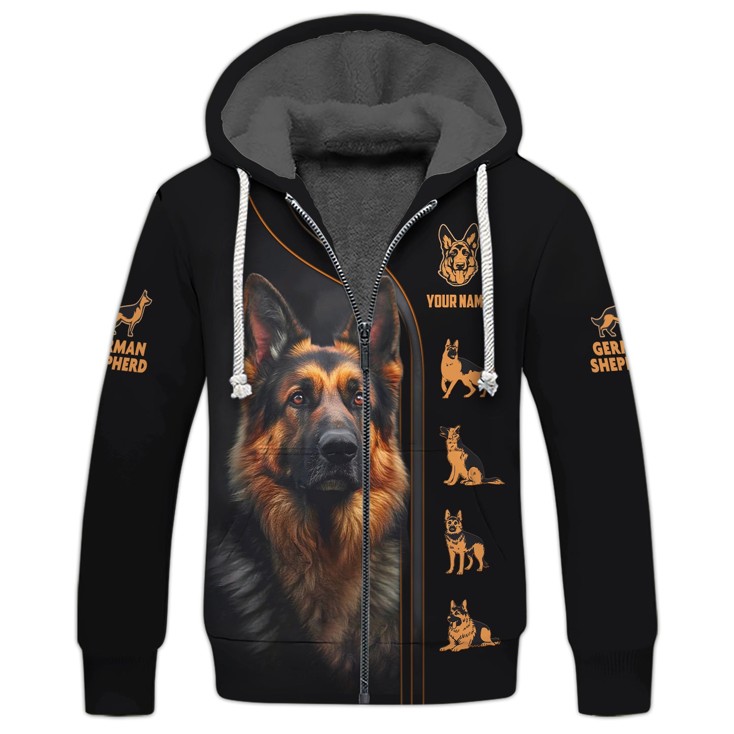 Camiseta con nombre personalizado de pastor alemán, regalo para amantes de los perros, camisetas 3D