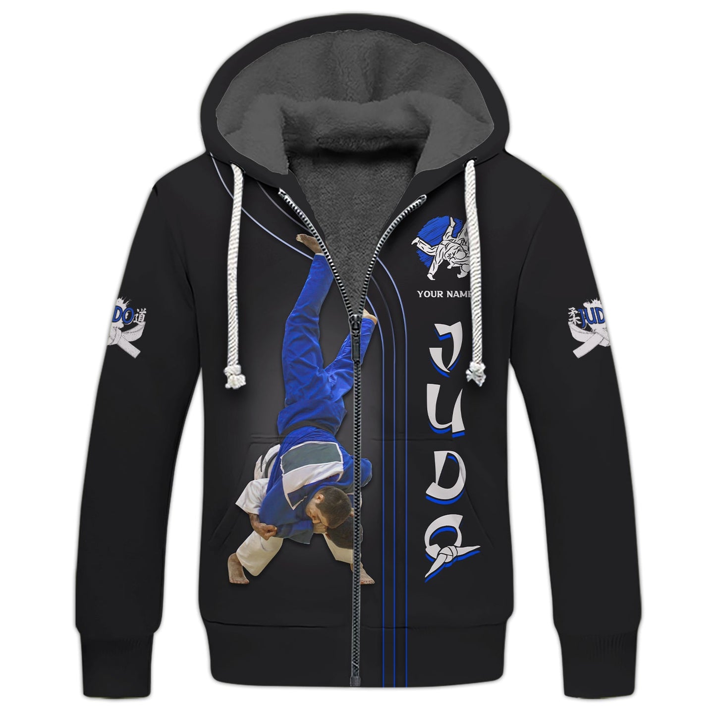 Judo Cutom Name 3D Full Print Zipper Hoodie Personalized Gift For Judo Lovers