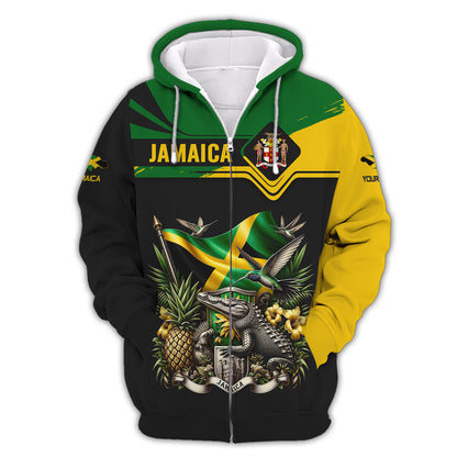 Camiseta personalizada con estampado 3D y nombre de Jamaica como regalo para los amantes de Jamaica