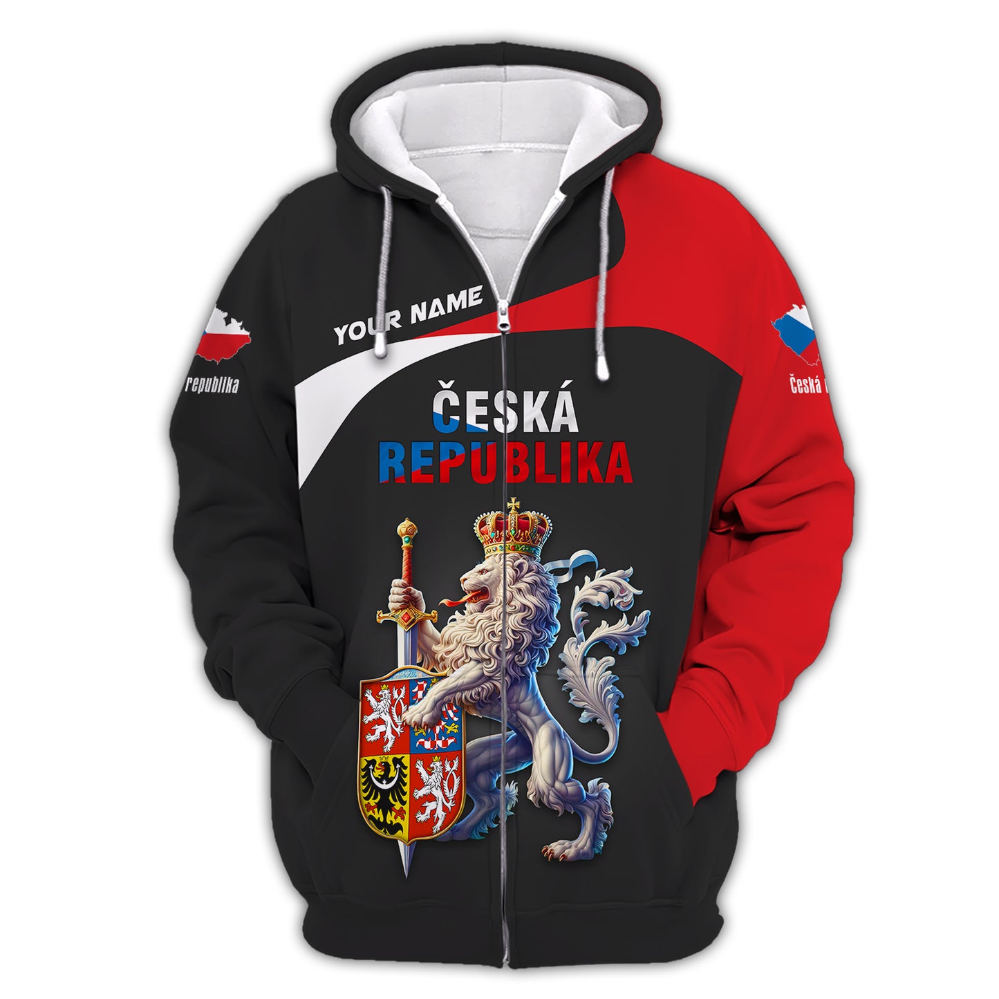 Ceska Republika Personalized Name 3D Shirt Custom Gift For Czech Republic Lovers