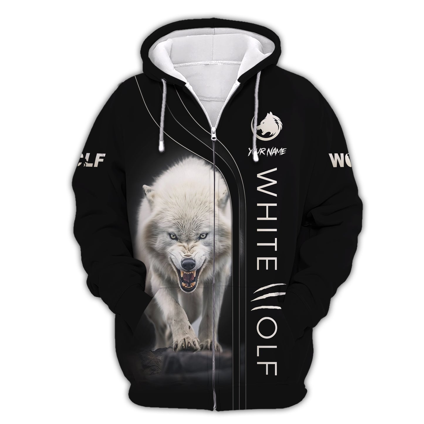 Ferocious White Wolf Custom 3D T-Shirt Gift For Wolves Lovers