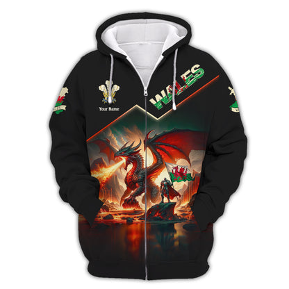 Personalized Wales Dragon Shirt - Show Your Welsh Pride