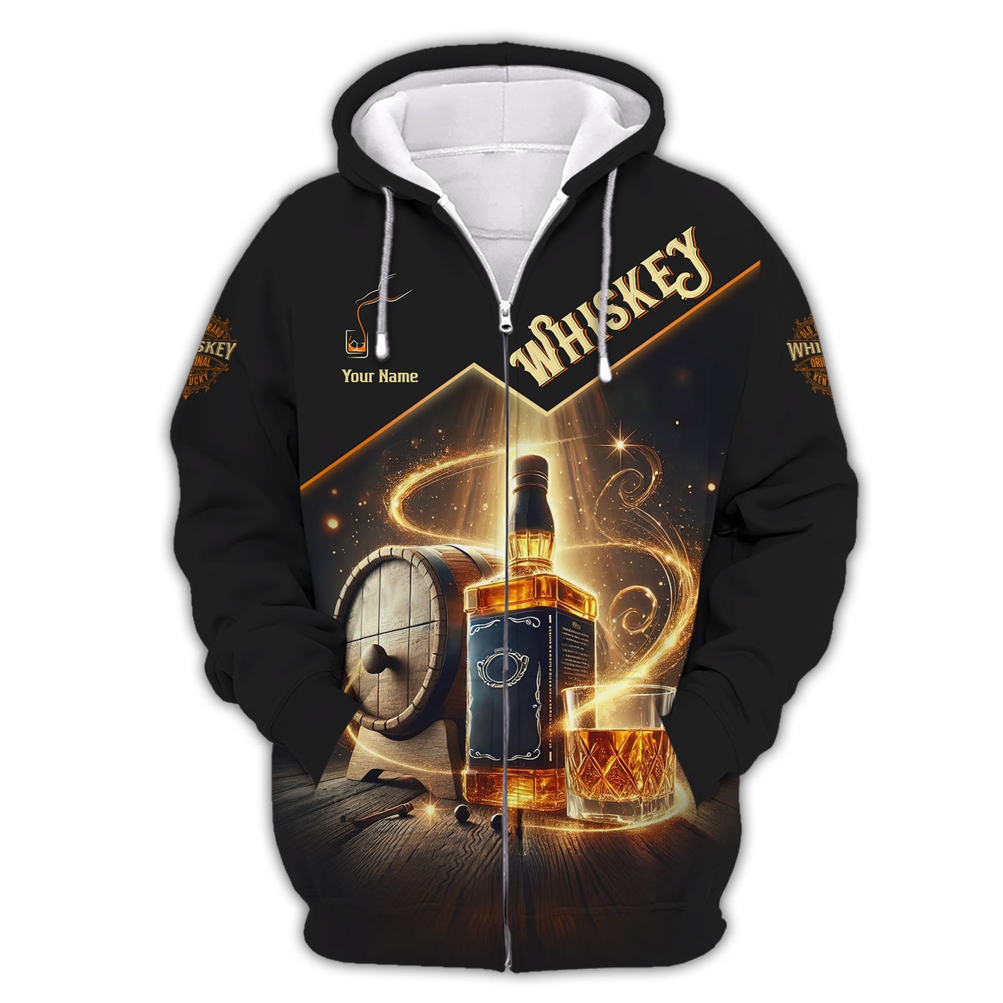 3D Full Print Whiskey With Barrel T-Shirts Personalized Name Gift For Wine Lovers