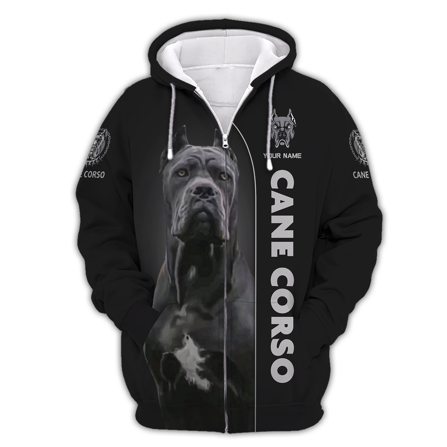 T-shirts pour chien Cane Corso à impression 3D complète, cadeau personnalisé avec nom pour les amoureux des chiens