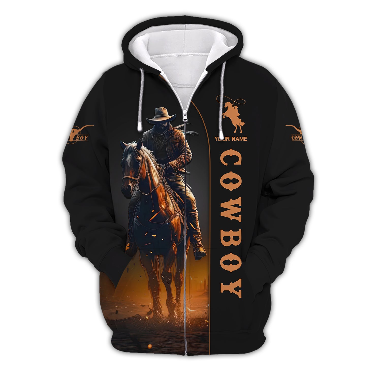 Cowboy Riding Horse Custom T-Shirts Gift For Cowboy Lovers