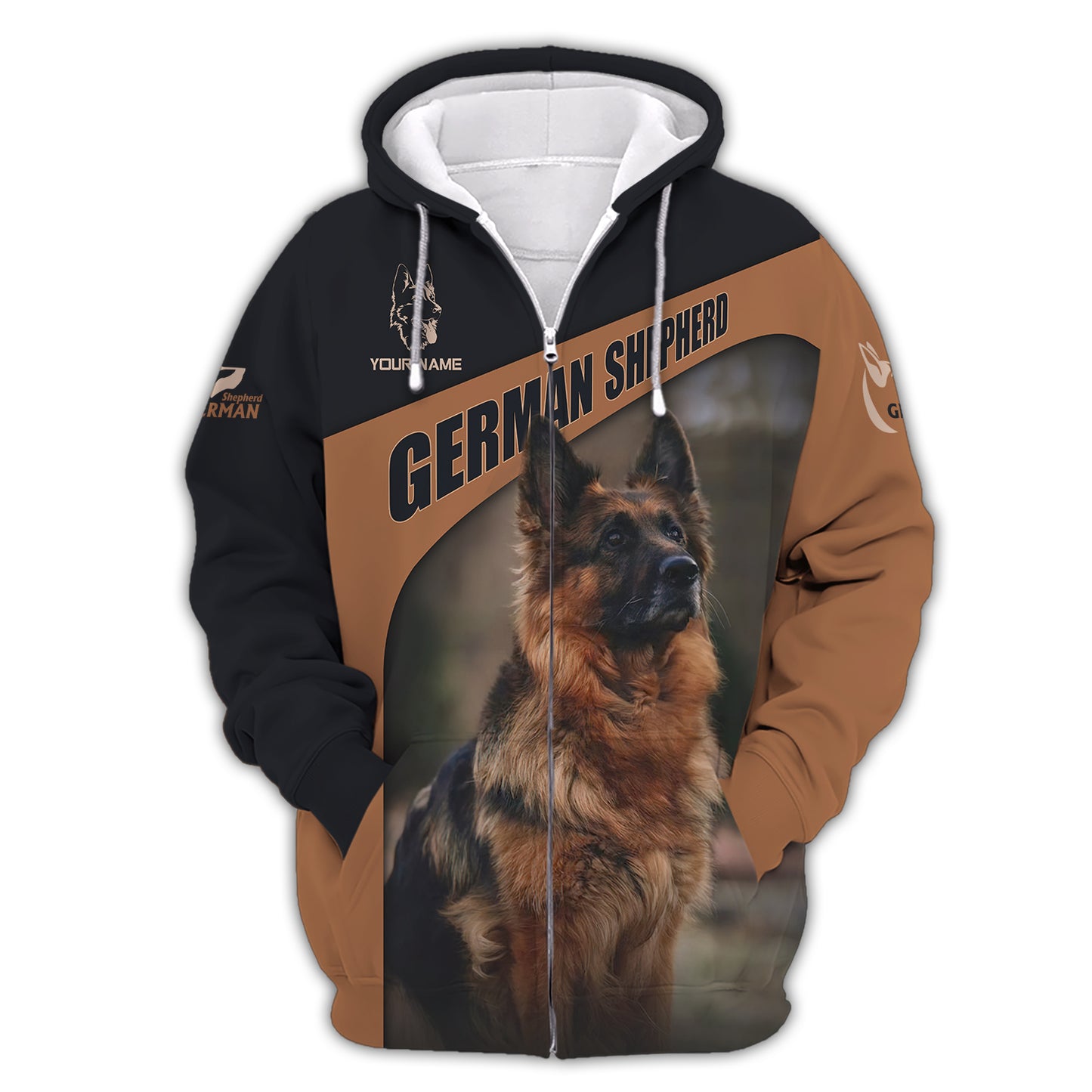 Camisetas de pastor alemán con impresión 3D completa, regalo con nombre personalizado para amantes de los perros