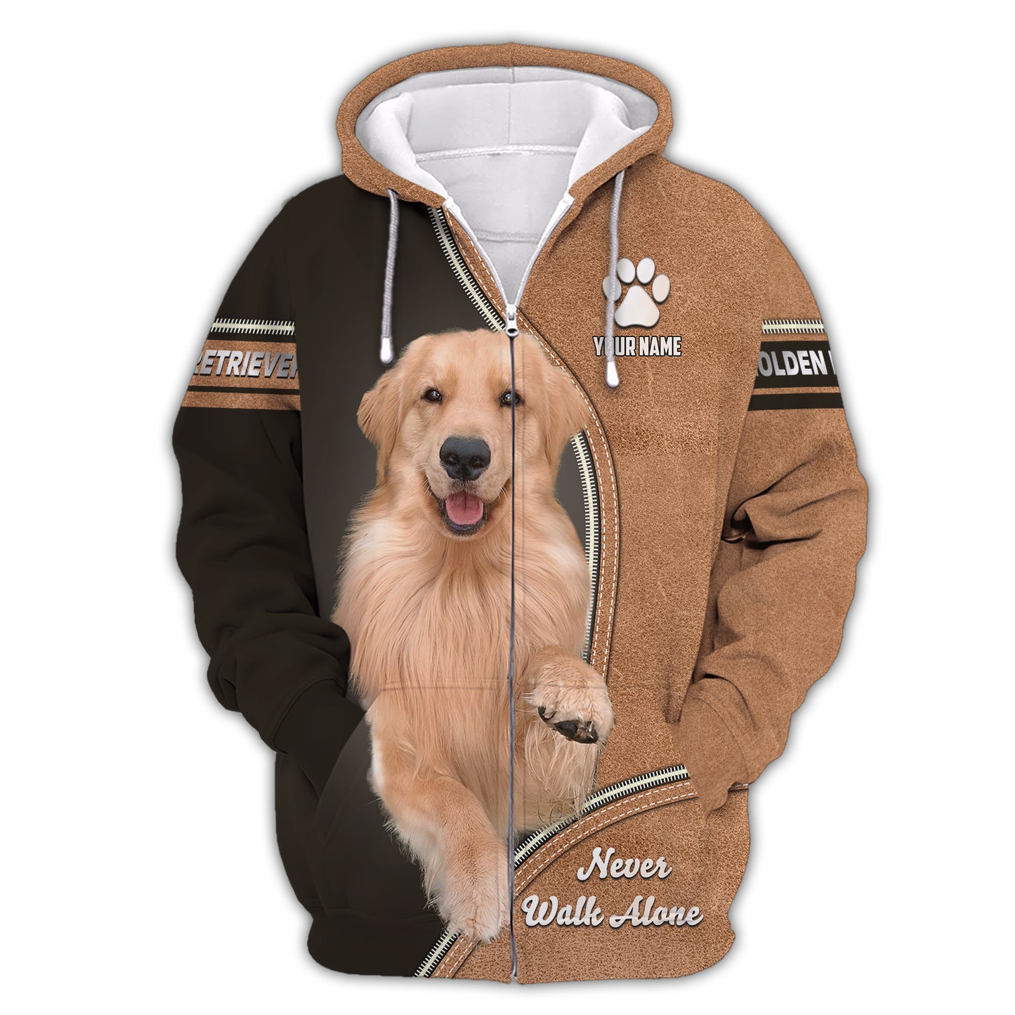 Personalized Golden Retriever Shirt - Never Walk Alone