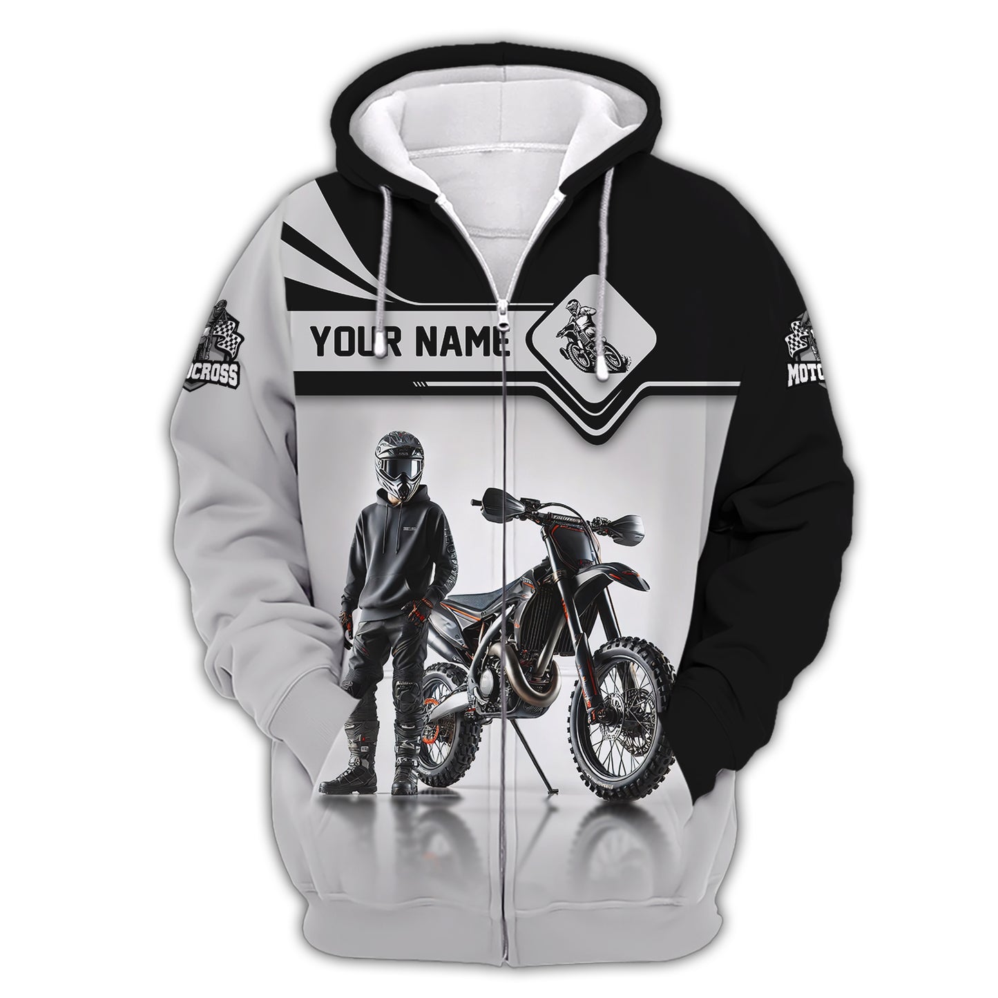 3D Full Print Motocross T-Shirt Personalized Name Gift For Motocross Lovers