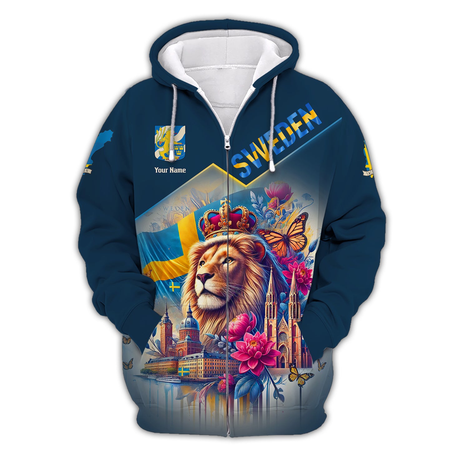 Personalized Sweden Lion Shirt - Show Your Swedish Pride in Style