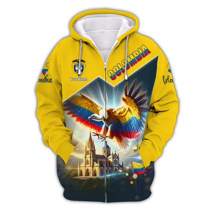 Personalized Colombia Eagle Shirt - Celebrate Colombian Heritage