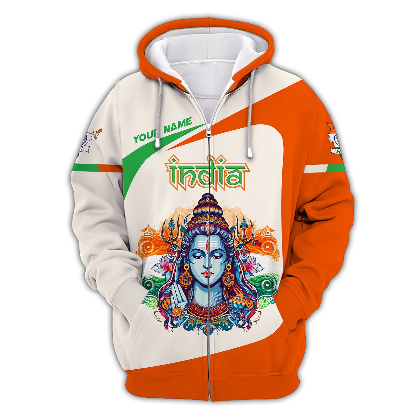 Camisetas personalizadas de la India, camiseta 3D del Señor Shiva de la India, regalo para los amantes de la India