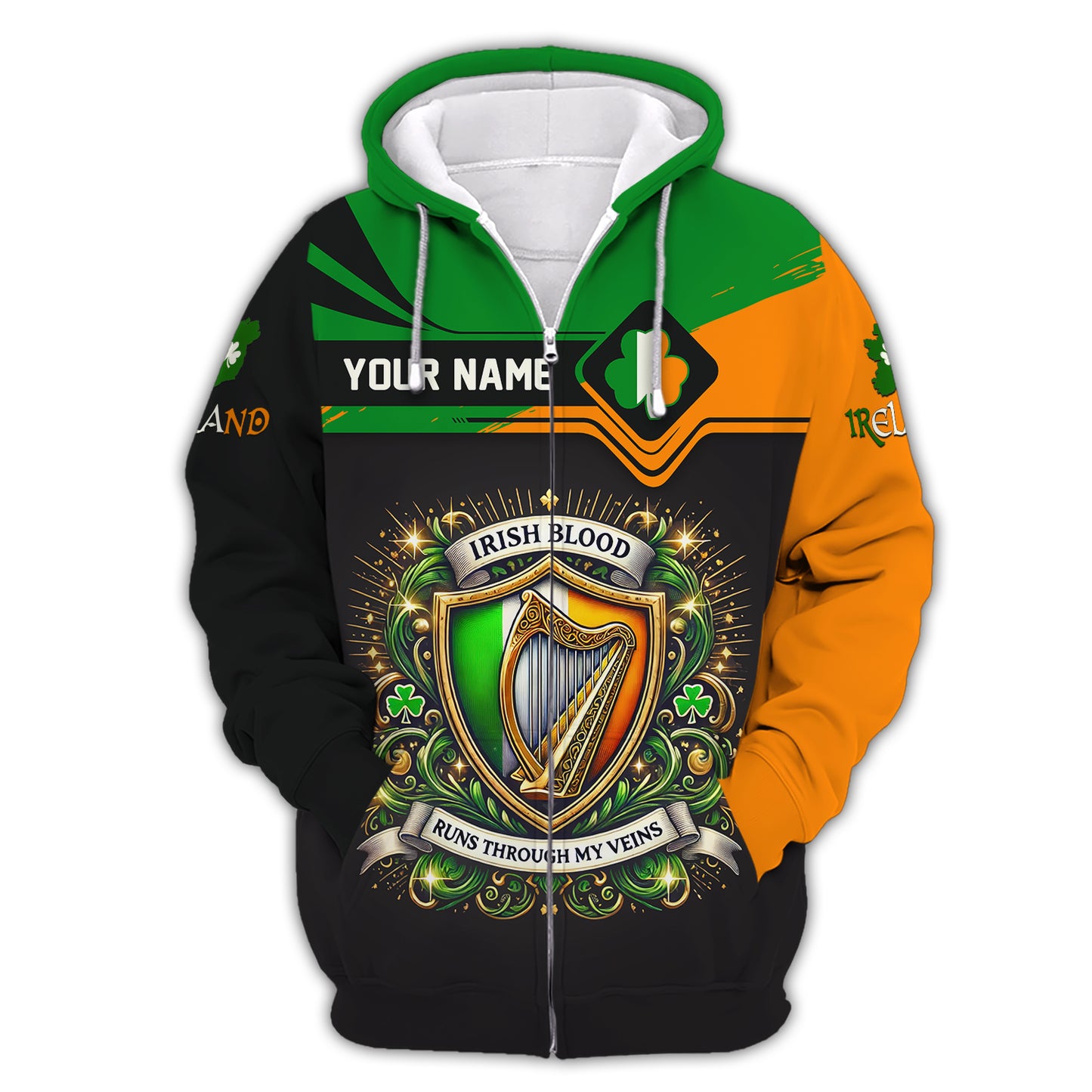 Características distintivas de Irlanda: camisetas con nombre personalizado, regalo para amantes irlandeses