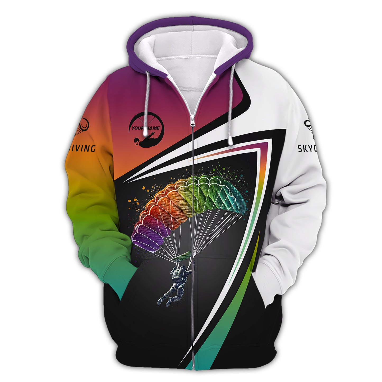 3D Full Print Skydiving Adventure T-Shirts Personalized Name Gift For Skydiving Lovers