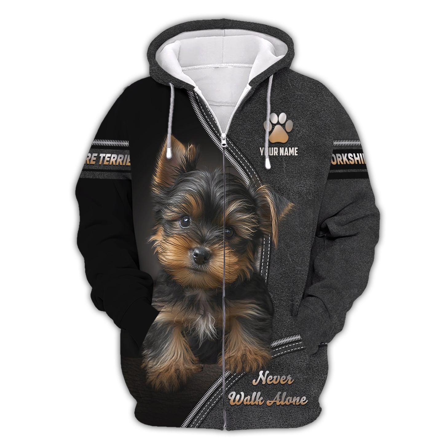 3D Full Print Yorkshire Terrier Dog T-Shirts Personalized Name Gift For Dog Lovers