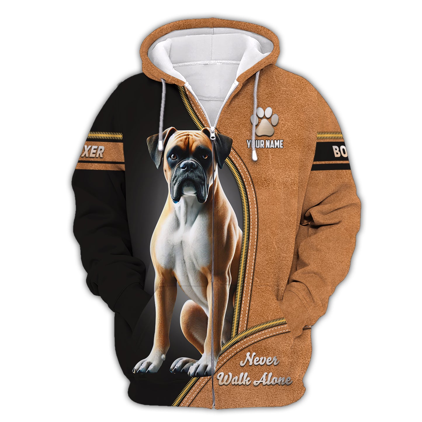 3D Full Print Boxer Dog T-Shirts Personalized Name Gift For Dog Lovers