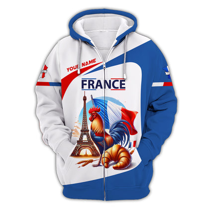 Personalized France Pride Shirt - Celebrate French Heritage in Style