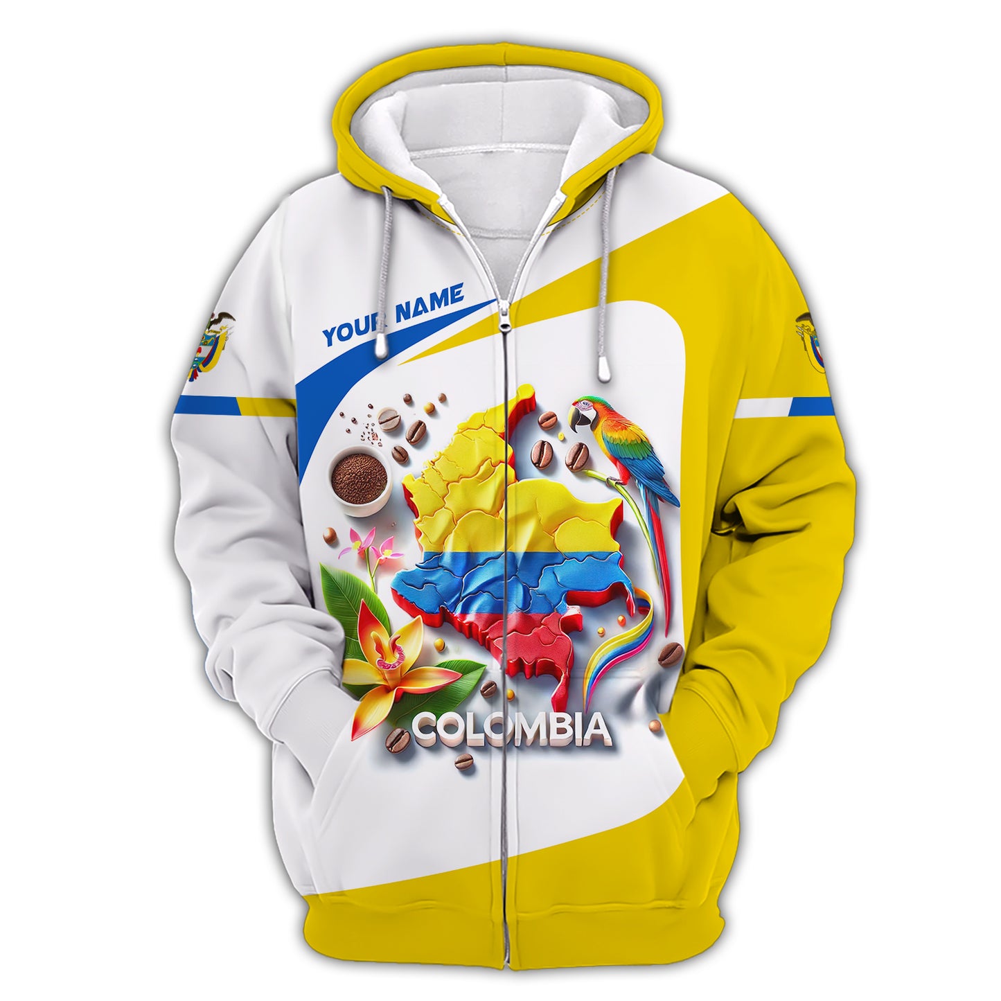 Personalized Colombia Map 3D Shirt Gift for Colombian Lovers