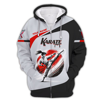 Karate Woman Shirt Custom Name 3D Karate Shirt Personalized Gift For Karate Lovers