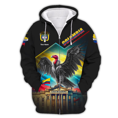 Andean Condor Of Colombia Custom T-Shirts Gif For Colombia Lover Shirt