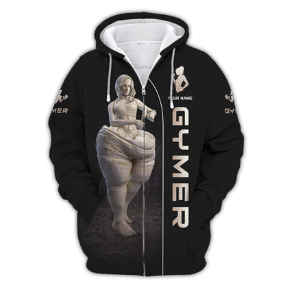 Camisetas de gimnasia para mujer con estampado completo en 3D, regalo personalizado con nombre para amantes del gimnasio