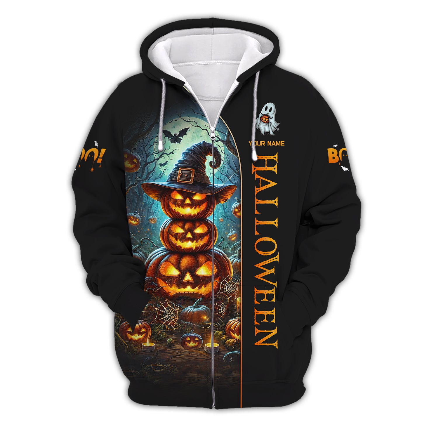 Camisetas personalizadas de Feliz Halloween Camiseta de calabaza de Halloween 3D Regalo para amantes de Halloween