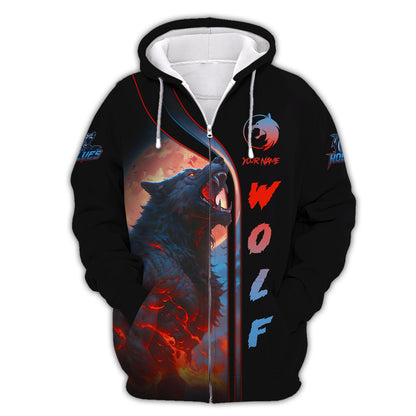 Personalized Fierce Wolf Shirt - Unleash Your Inner Strength