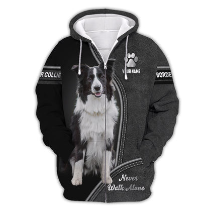 Camisetas personalizadas de Border Collie Camiseta mística de Border Collie en 3D Regalo para amantes de los perros