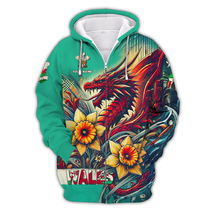 Dragon Wales Custom T-Shirts Wales 3D Full Print Shirt Gift For Wales Lovers