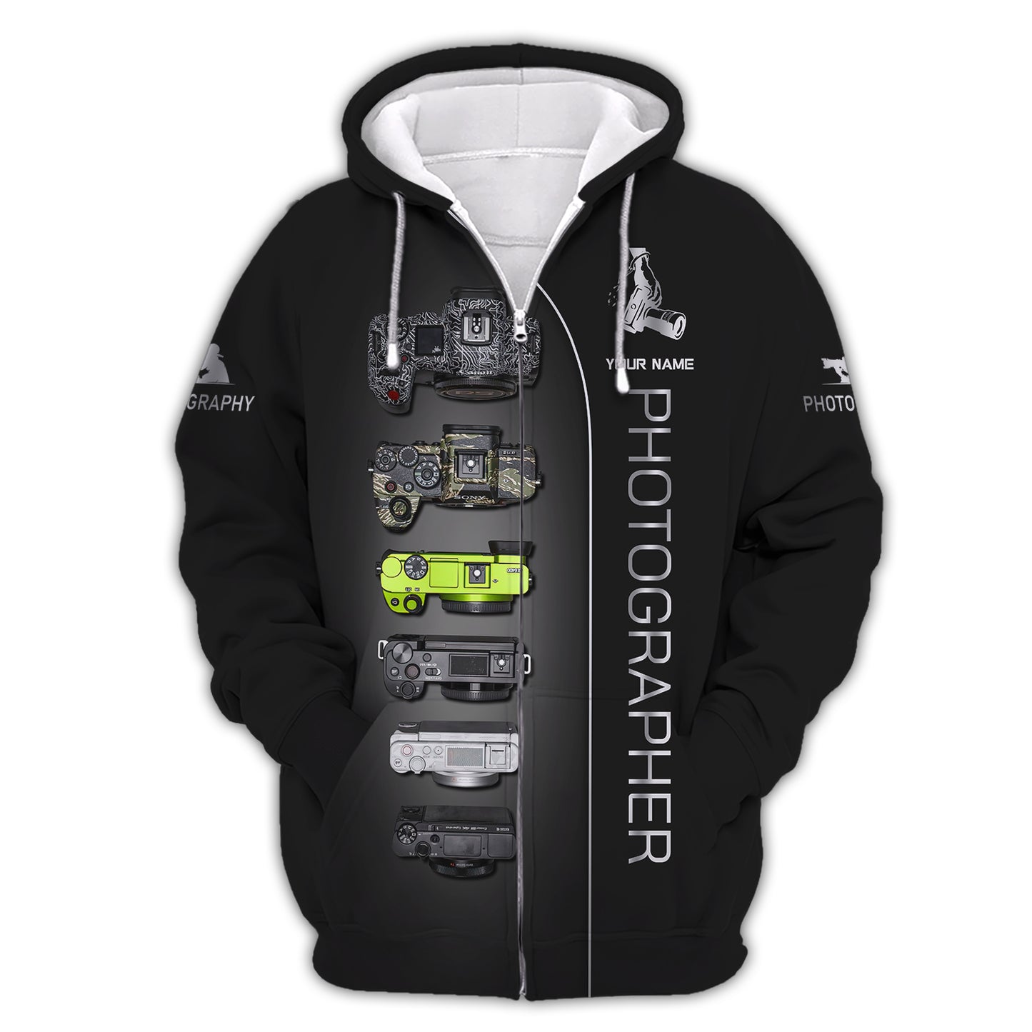 Personalized Photographer T-Shirt - Custom Name for Camera Lovers