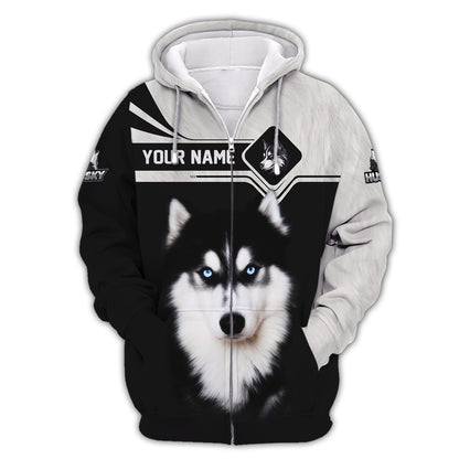 Husky Custom Name Shirt Gift For Dog Lovers 3D Shirts