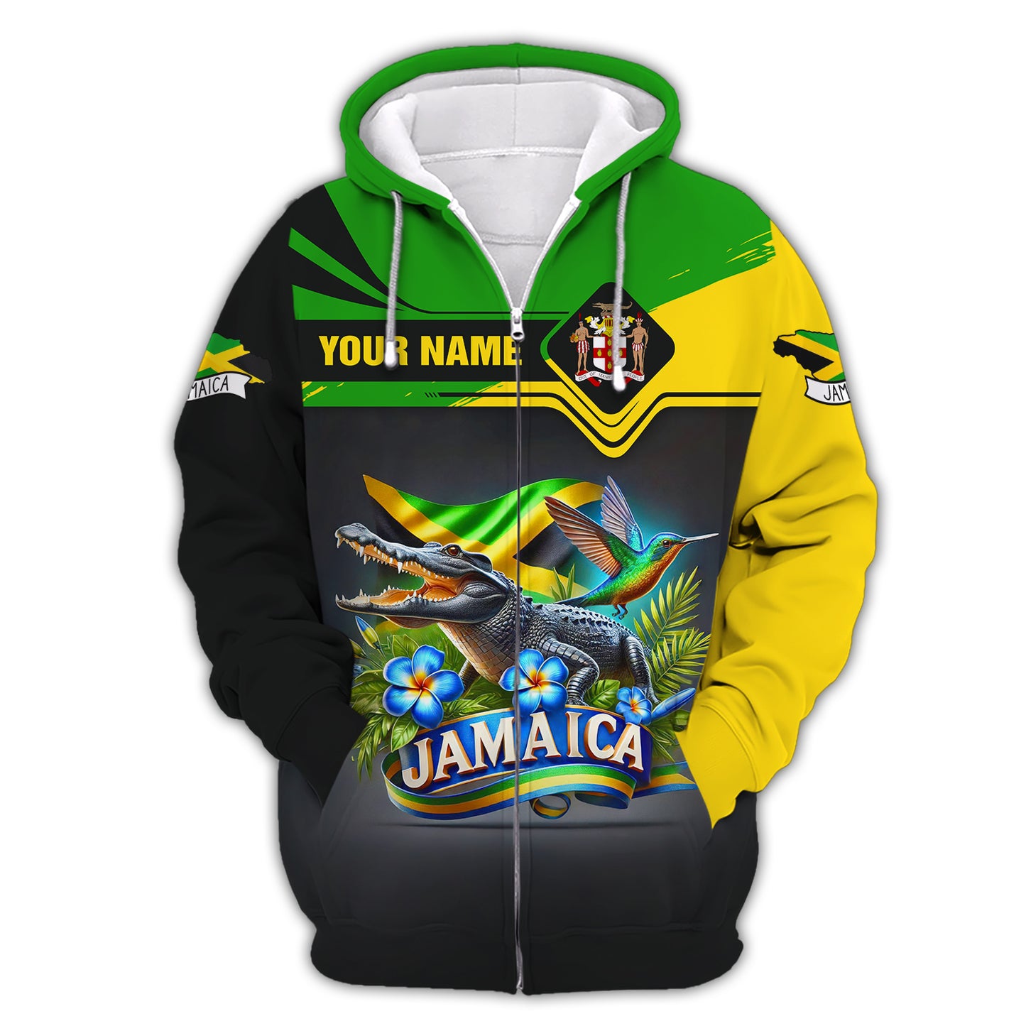 T-shirt Jamaica Life avec nom personnalisé, impression 3D complète, cadeau pour les amoureux jamaïcains