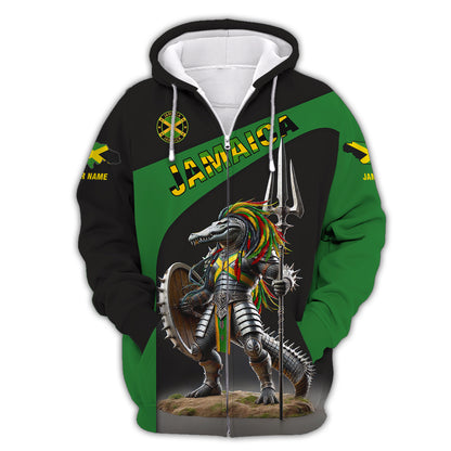 Personalized Jamaica Pride Shirt Great Crocodile Warrior Of Jamaica Gift For Jamaican Lovers