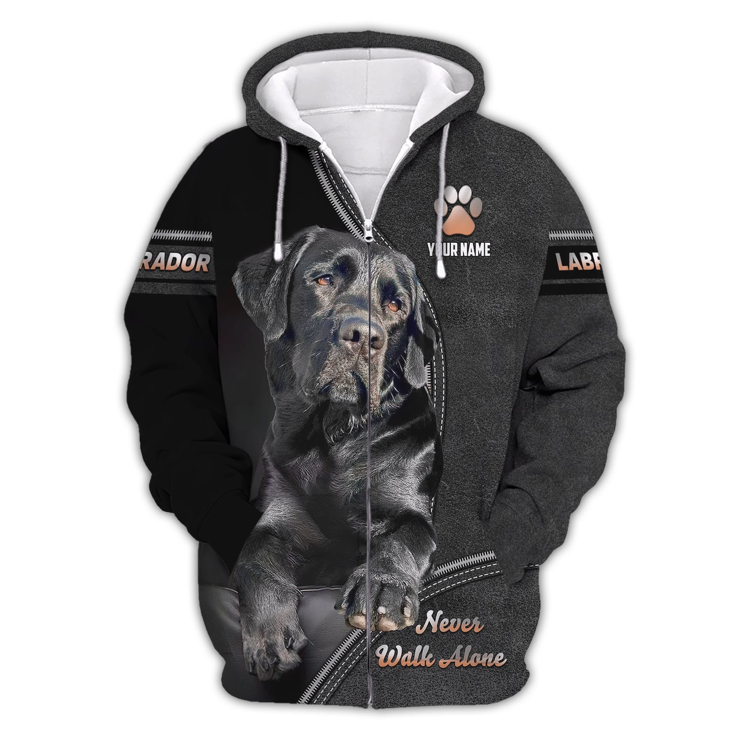 3D Full Print Labrador Dog T-Shirts Personalized Name Gift For Dog Lovers