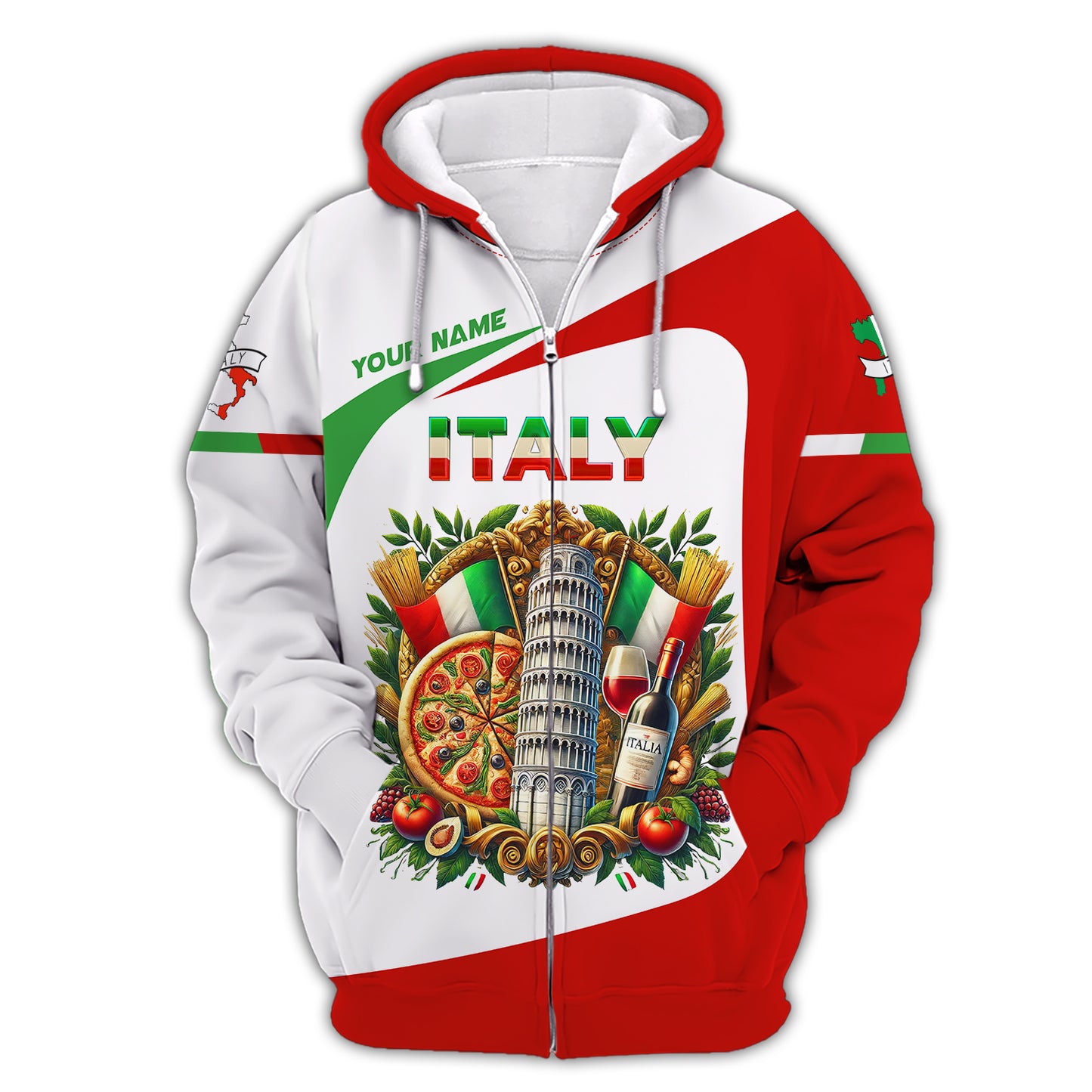 Camiseta 3D de Italia Life Camiseta personalizada de Italia Regalo para amantes de Italia