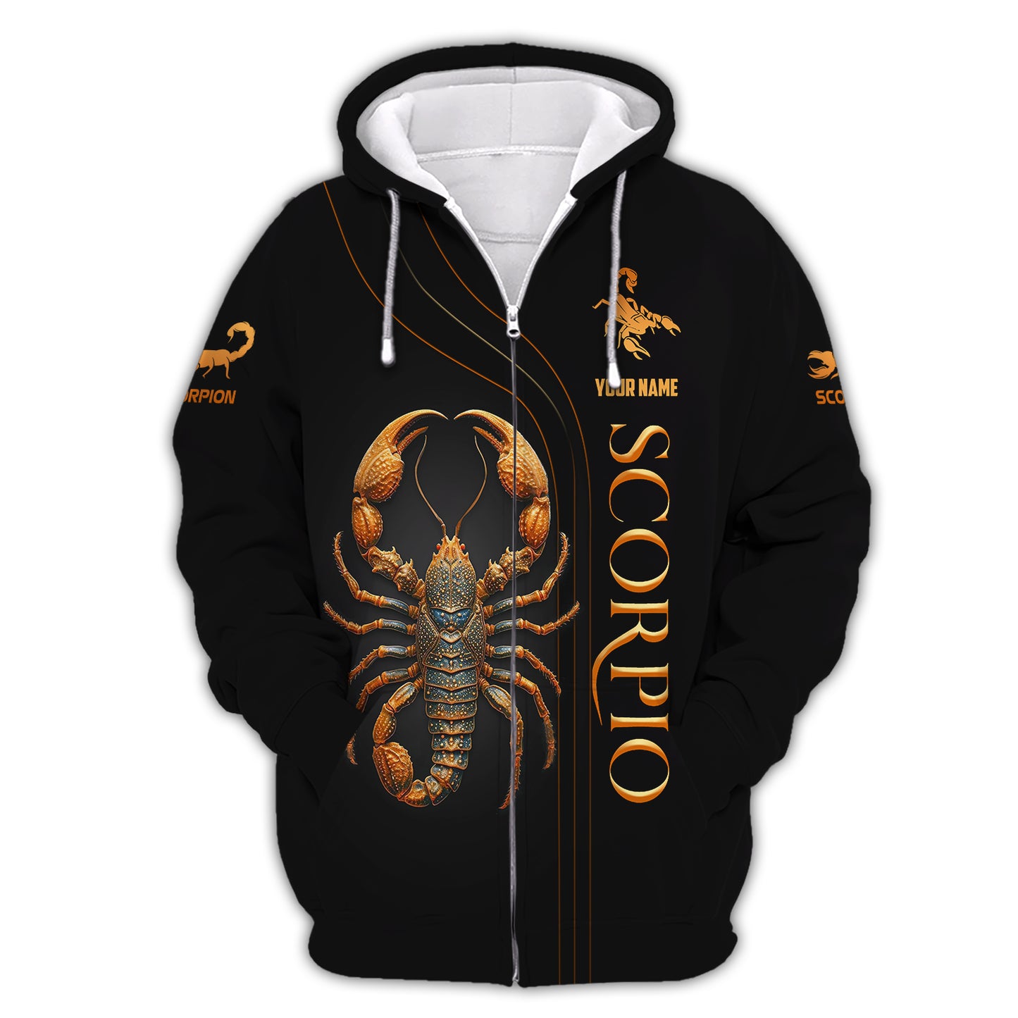 3D Full Print Scorpion T-Shirt Personalized Name Gift For Scorpion Lovers