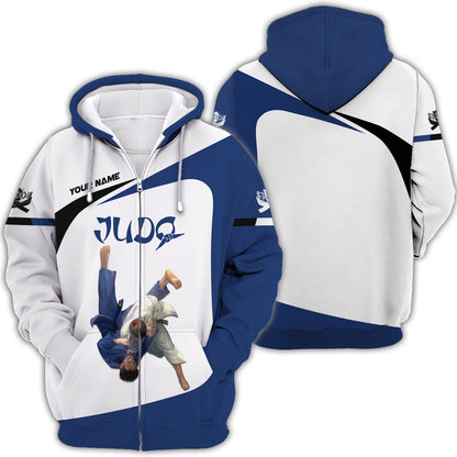 Camiseta personalizada con nombre en 3D de judo. Regalo con nombre personalizado para amantes del judo