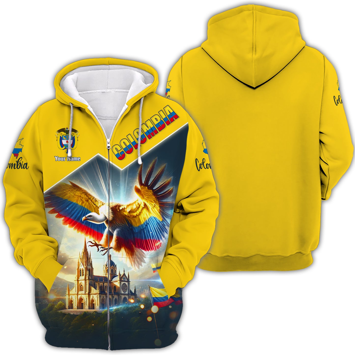 Personalized Colombia Eagle Shirt - Celebrate Colombian Heritage