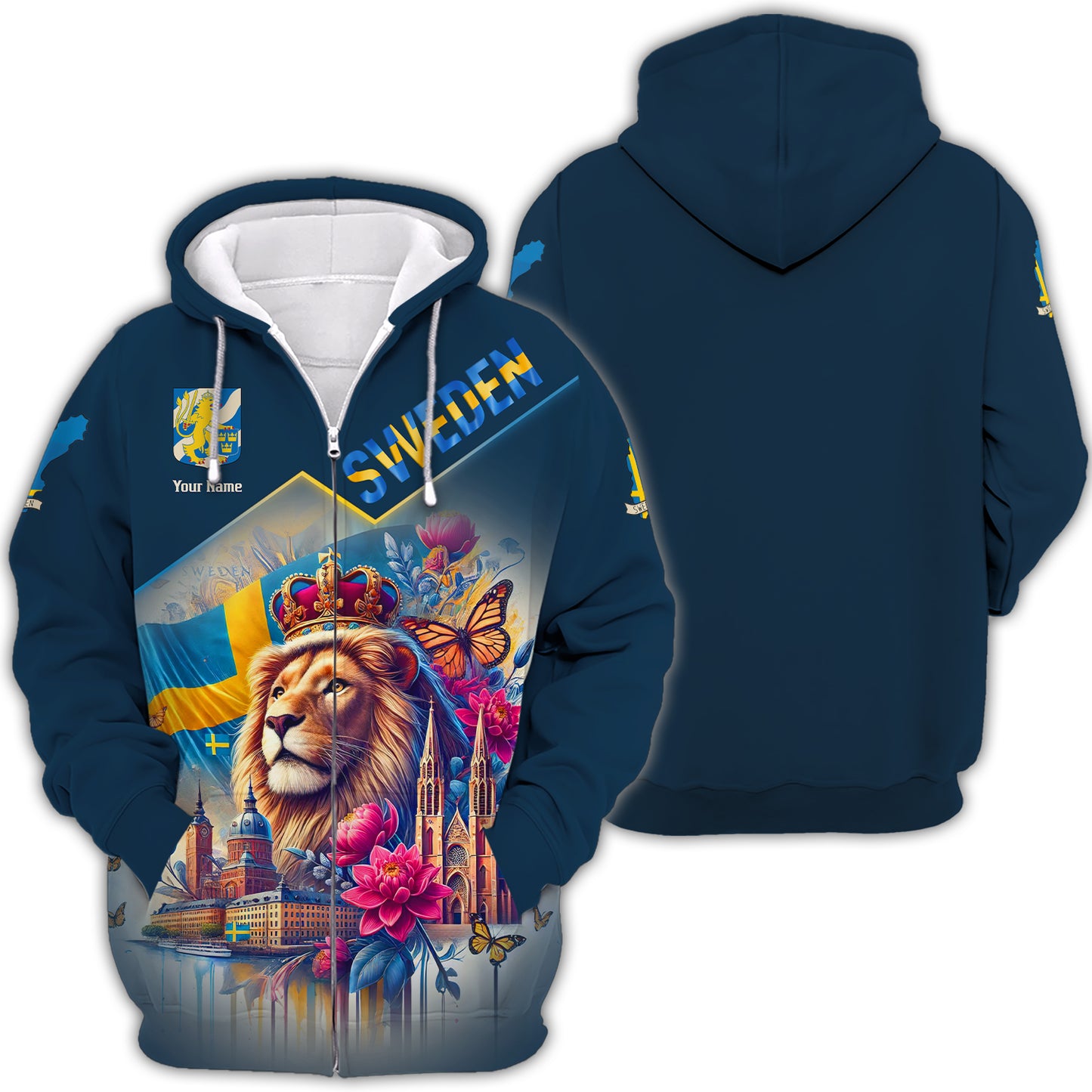 Personalized Sweden Lion Shirt - Show Your Swedish Pride in Style