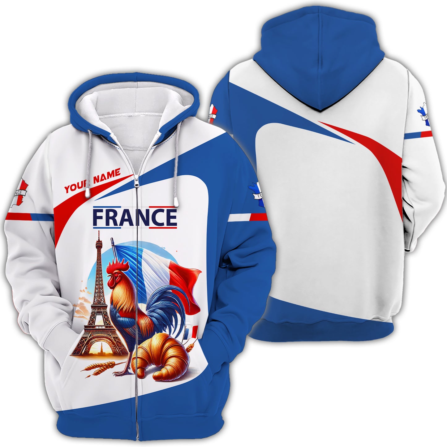 Personalized France Pride Shirt - Celebrate French Heritage in Style