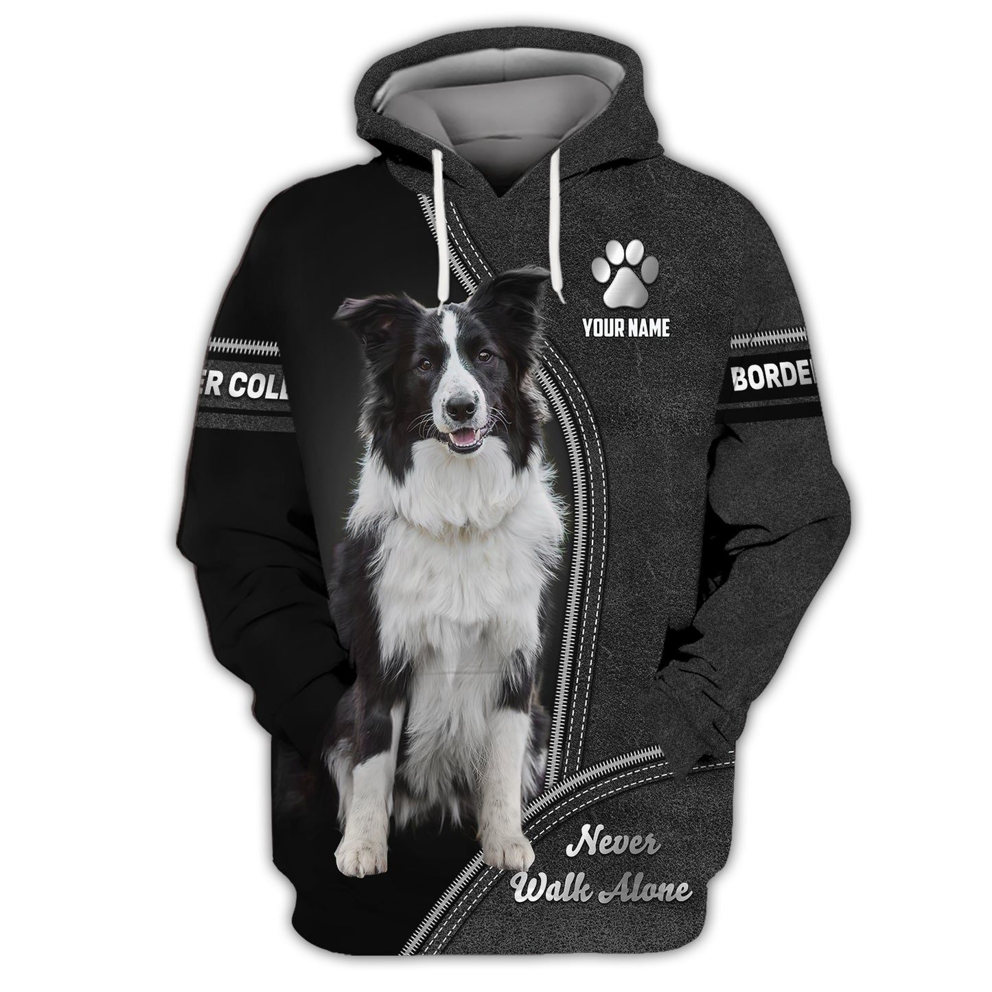 Camisetas personalizadas de Border Collie Camiseta mística de Border Collie en 3D Regalo para amantes de los perros